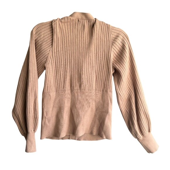 Madewell Ribbed Knit Langley Button Front Cardigan Sweater Women's XL Brown - Picture 7 of 9